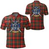 Celtic Scottish Warrior Polo Shirt - Stewart Royal Modern Tartan - Ideal Fan Gift