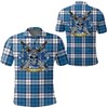 Celtic Scottish Warrior Polo Shirt - Strathclyde District Tartan - Ideal For Fans Of Scottish Heritage