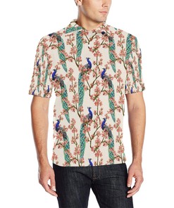 Cherry Blossom Peacock Polo Shirt - Ideal Gift For Fans
