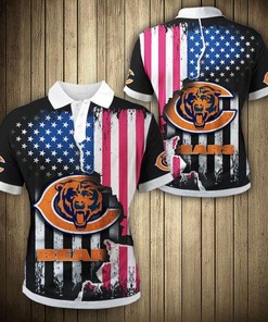 Chicago Bears Casual 3D Polo Shirt - Perfect Gift For Fans
