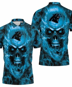 Chicago Bears Skull Design Carolina Panthers Polo Shirt - Perfect Fan Gift