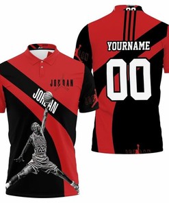 Chicago Bulls Jump Shot Polo Shirt - Michael Jordan 23 Gift For Fans