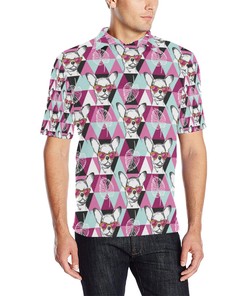 Chihuahua Cute Triangle Pattern Personalized Polo Shirt - Ideal Gift For Dog Lovers
