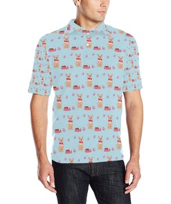 Chihuahua Pattern Print Design 06 All Over Print Polo T-Shirt - Ideal Gift For Dog Lovers
