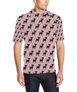 Chihuahua Purple Floral Print Design Polo Shirt - Perfect Gift For Dog Lovers