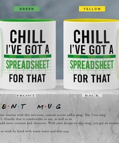 Chill I've Got Spreadsheet For That Coffee Mug | Funny Accountant Mug | Excel Mug | Tax Season Mug | Coworker Gift
