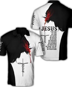 Christian Jesus Premium Edition 3D All Over Printed Polo Shirt For Fans - Athleisure T-Shirt