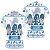 Christmas Gnomes Detroit Lions All Over Print Polo T-Shirt - Ideal Gift For Nfl Fans And Christmas Lovers