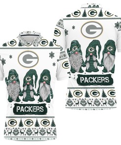 Christmas Gnomes Green Bay Packers Christmas 3D Polo Shirt - Perfect Gift For Fans