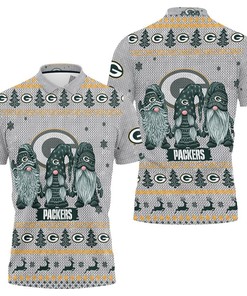 Christmas Gnomes Green Bay Packers Ugly Christmas 3D Polo Shirt - Perfect Gift For Fans