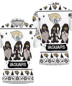 Christmas Gnomes Jacksonville Jaguars Personalized Polo Shirt - Ideal Gift For Nfl Fans And Christmas Lovers