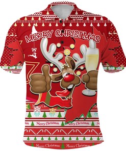 Christmas Moose Maple Leaf Version Polo Shirt For Canada - Gift For Fans With Athleisure T-Shirt
