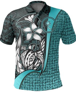 Chuuk Turtle With Hook Micronesian Polo Shirt For National Pride