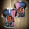 Cincinnati Bengals American Flag 3D Printed Polo Shirt For Fans