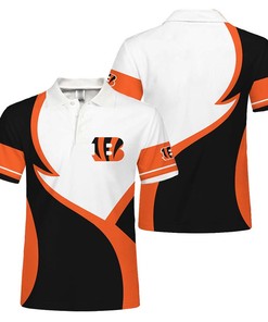 Cincinnati Bengals Button Up Polo Collar For Nfl Fans