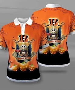 Cincinnati Bengals Halloween 3D Printed Polo Shirt For Nfl Fans