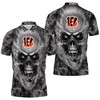 Cincinnati Bengals Nfl Fans 3D Skull Polo Shirt For Fans