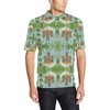Classic And Casual Men'S Tiki Wood Island Polo Shirt With Polo Collar