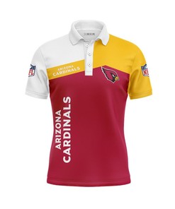 Classic And Chic Arizona Cardinals Women'S Button Up Polo Shirt