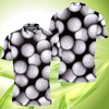 Classic And Timeless: B&W Golf Pattern Polo Shirt With Personalized 3D Print
