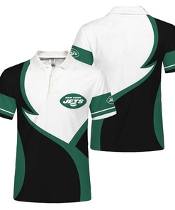 Classic Button Up Polo Shirt For New York Jets Fans - Sleek And Classic