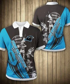 Classic Casual Polo Shirt With Carolina Panthers - Gift For Fans With All Over Print