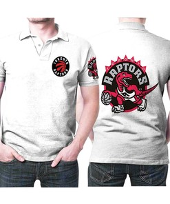 Classic Toronto Raptors Mascot Logo White Polo Shirt For Fans