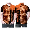 Clemson Tigers Flowers Pattern Skull Personalized 3D Polo Shirt - Perfect Gift For Clemson Fans