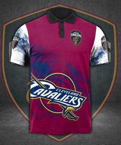 Cleveland Cavaliers All Over Print 3D Polo Shirt For Fans - Perfect Gift For Basketball Fans
