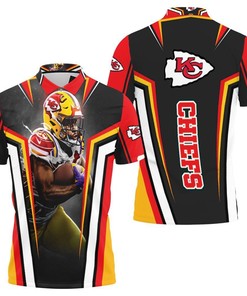 Clyde Edwards-Helaire 25 Kc Chiefs And Lsu Tigers Fan 3D Polo Shirt