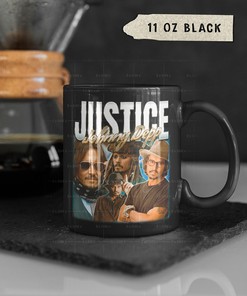 Coffee Mug for Justice of Johnny Depp Fans with Tribute, Homage, and Vintage 90s Gift Ideas