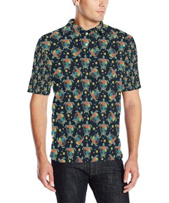Colorful Men'S Polo Shirt With Bubble Print Sea Turtle 3D T Shirt Blender