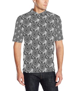 Colorful Men'S Polynesian Turtle Polo Shirt
