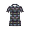 Colorful Skull Print Women'S Sport Polo Shirt - Gift For Fans Of Skulls And Colorful Wear