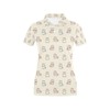 Comfortable Shiba Inu Print Design Women'S Polo Shirt - Perfect For Outdoor Activities And Casual Wear