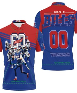 Commemorative Buffalo Bills 60Th Anniversary 2020 Afc East Division Champs Polo Shirt
