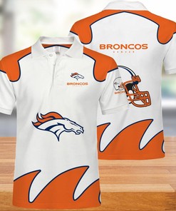 Complete Your Fan Look With Men'S Denver Broncos White Polo Shirt