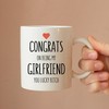 Congrats On Being My Girlfriend You Lucky Bitch Ceramic Mug Set, Hilarious Valentines Gift for Girlfriend