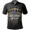 Cook Islands Men'S Gold Turtle Polo Collar T-Shirt