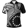 Cook Islands Polo Shirt - Humpback Whale & Coat Of Arms White - A Breath Of Fresh Air For Polo Shirt Lovers - Gift Idea