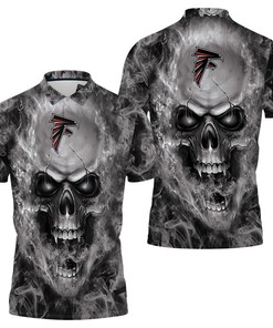 Cool And Edgy Gift Idea: Atlanta Falcons Fans Skull Polo Shirt