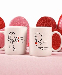 Couple Magnet Love You Valentine Mug, Perfect Valentines Day Gift Idea