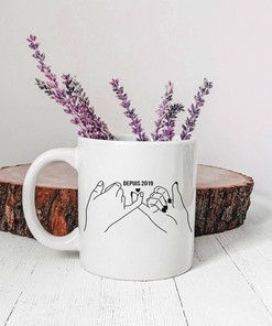 Couple Mug: Date Ceramic Cup, Valentine's Day Couple Gift, A Love Gift Idea For Valentine's Day