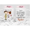 Couple Mug Set - Let's Walk Together and Grow Old Together, Valentine's Day Gift for Girlfriend, Boyfriend or Spouse