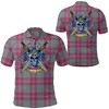 Crawford Ancient Tartan Polo Shirt - Celtic Scottish Warrior Clothing For Golfers