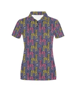Creative Zebra Print Women'S Polo Shirt +1 For Animal Lovers