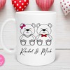 Custom Bear Name Personalized Mug - Custom Names and Valentines Day Mug for Her and Him with Quotes