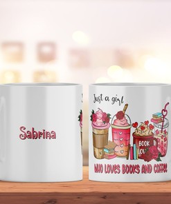 Custom Book Lover Ceramic Mug Gift Idea, Perfect Gift For Coffee Lovers, Valentine's Day Mug