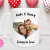 Custom Couple Photo Mug - Perfect Valentine's Day Mug for Lovers and Personalized Couple Mug