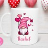 Custom Gnomes Valentine's Day Mug - Perfect Valentines Day Mug for Her and Him and Custom Name Mug with Cute Mugs